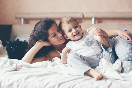 statt perfekte Mutter lieber glückliche Mutter mit Sohn